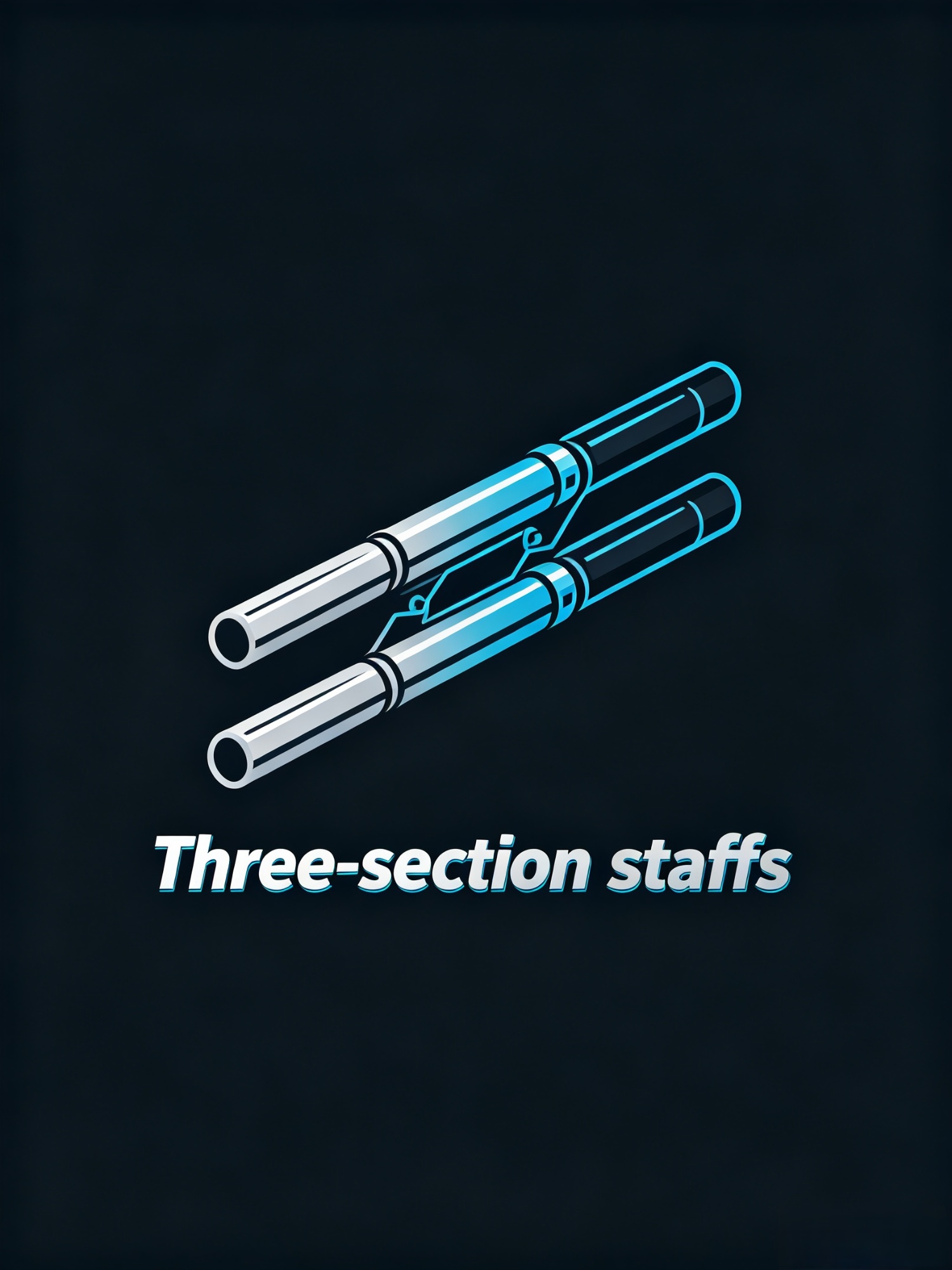 Three-section staffs